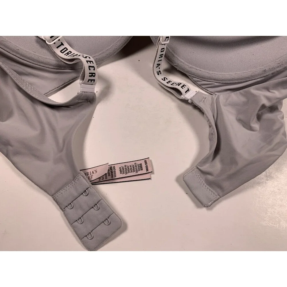 Victoria's Secret T-Shirt Push-Up Full Coverage Bra Size 38DDD Gray - Picture 3 of 4